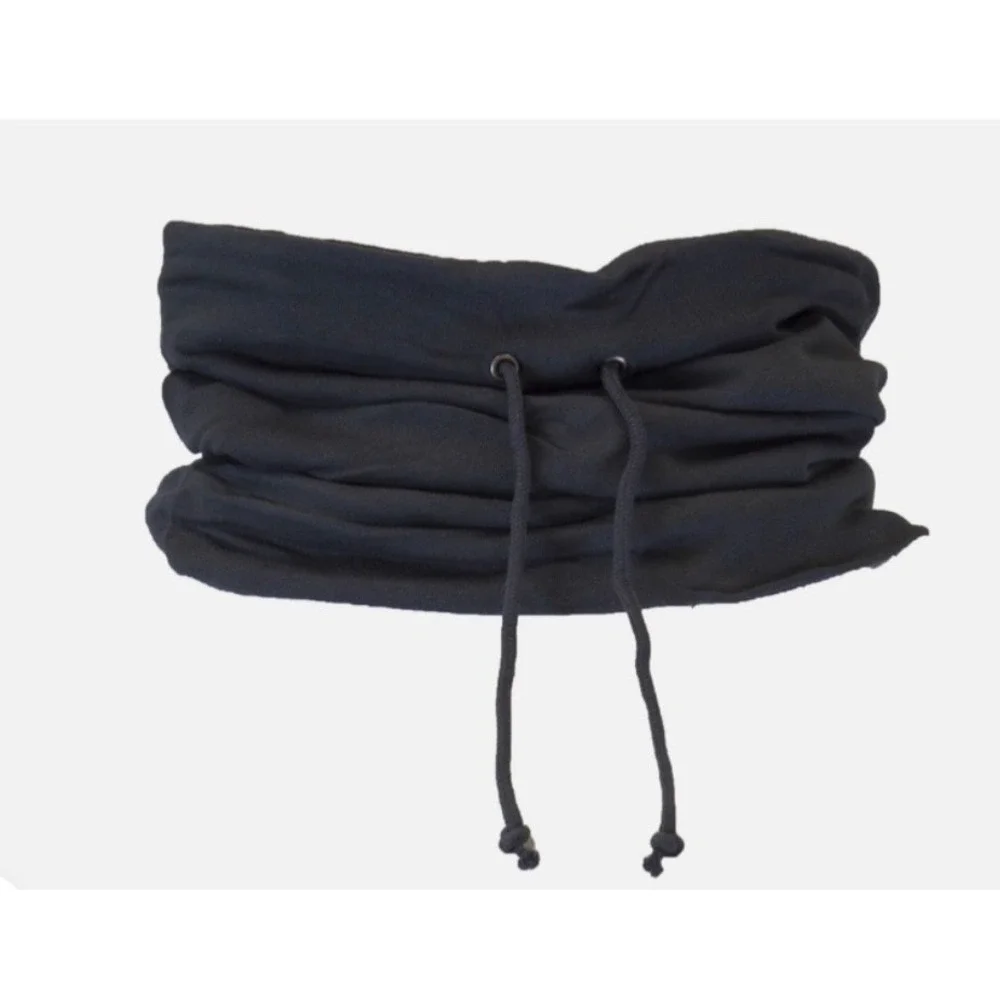 Grey State Funnel Neck Neck Warmer Blackwash Cotton O/S NWT